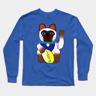 Siamese lucky cat Long Sleeve T-Shirt